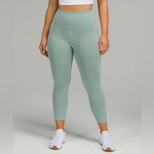 Lululemon Wunder Train Contour Fit High-Rise Crop 23" Misty Glade Size 6